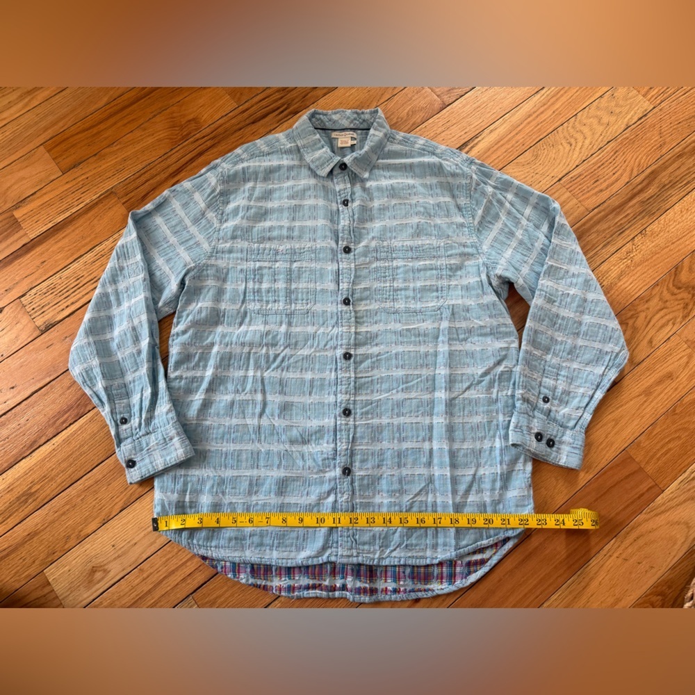 Carbon 2 Cobalt Light Blue Long Sleeve Button Up Collared Shirt Men’s Size LT - Picture 10 of 13